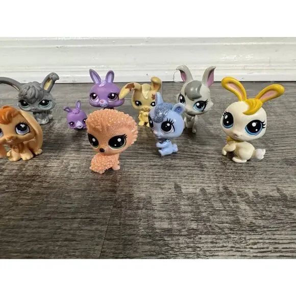 Lot Of Littlest Pet Shop (11) Bunnies Rabbits Glitter Hedgehog Sparkle Baby - Picture 4 of 16